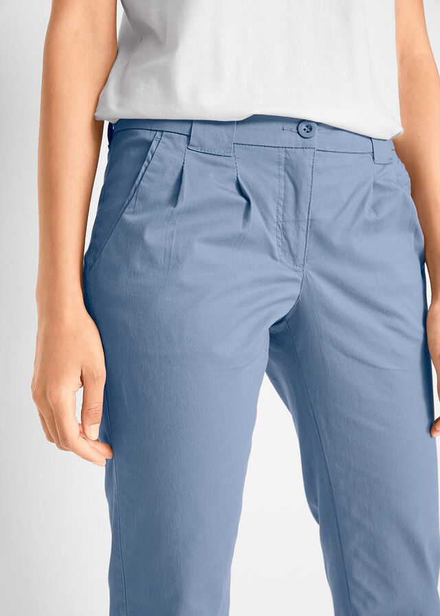 Spodnie chino ze stretchem • niebieski matowy • sklep bonprix