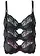 Sutien cu armătură cu dantelă fină (set/3 buc.), culoare: negru/pink+negru/gri+negru/turcoaz