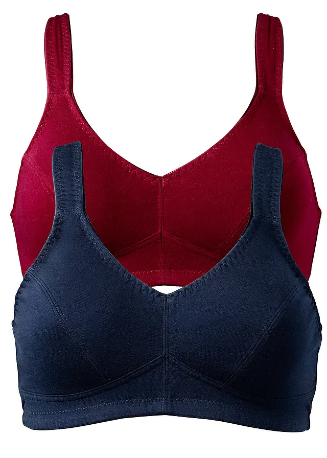 Sutien fără arcuri, cu bumbac organic (2buc.)