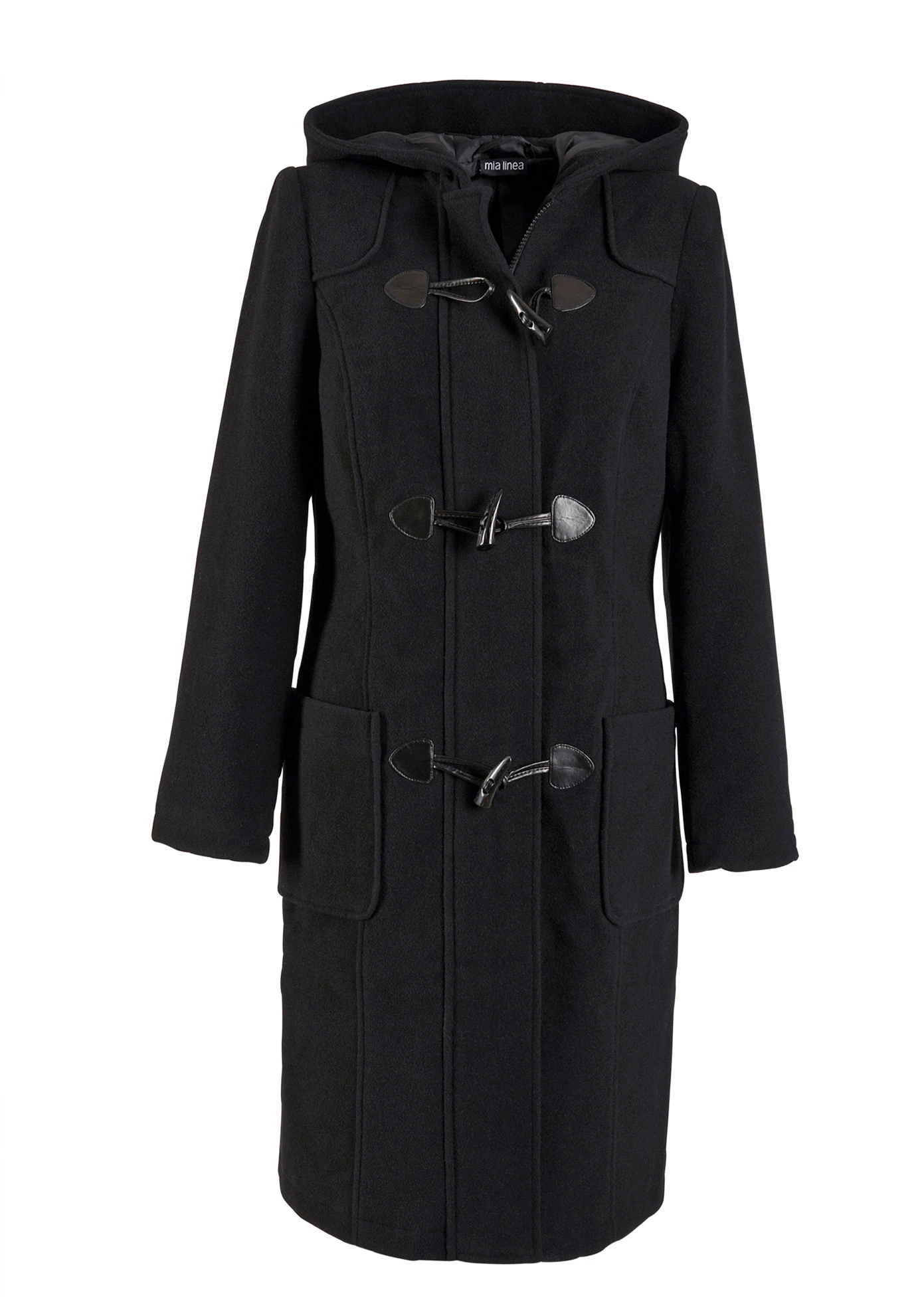 Duffelcoat in wollook • zwart • bonprix online shop