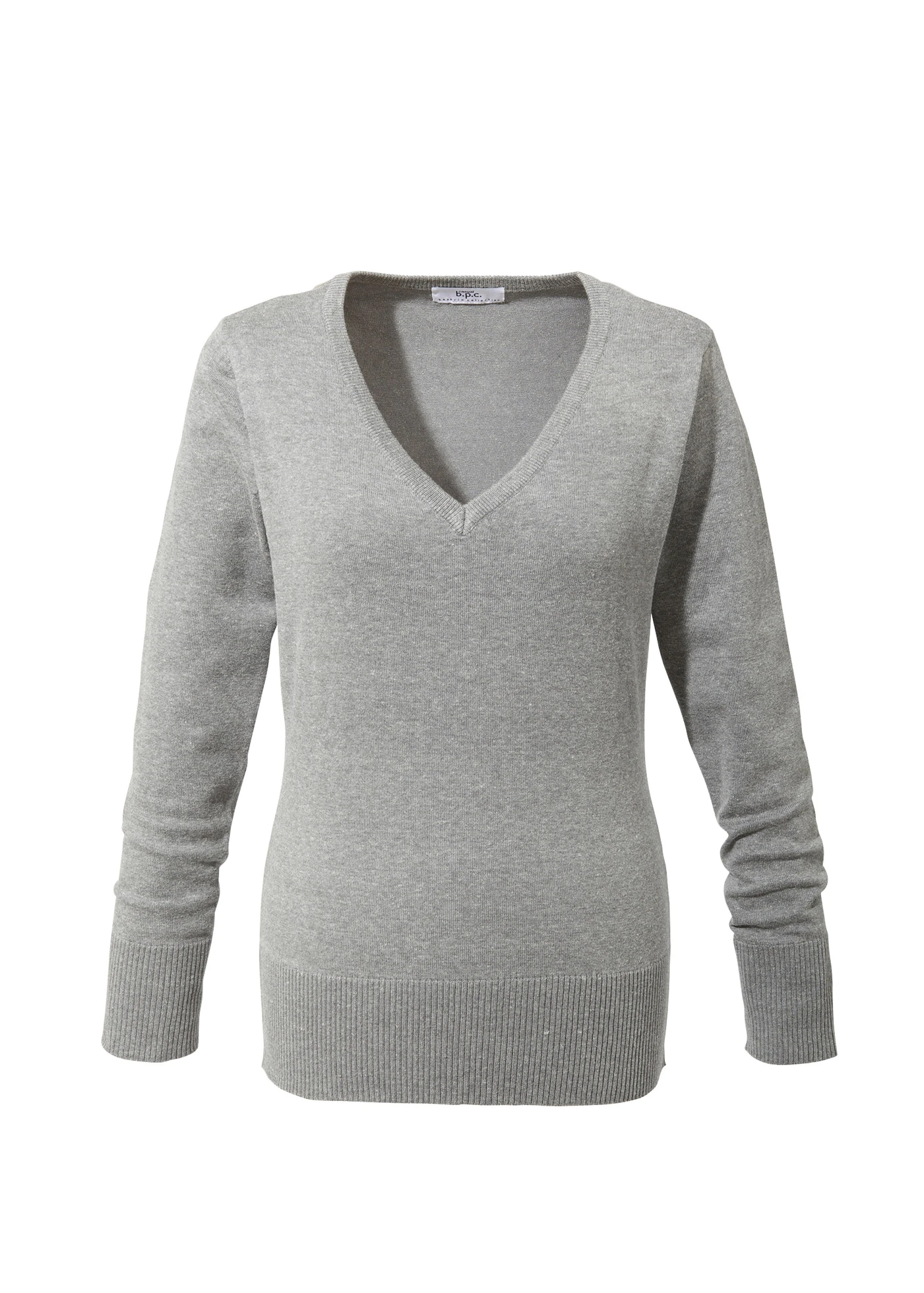 Pull en fine maille • gris clair chiné • Boutique bonprix