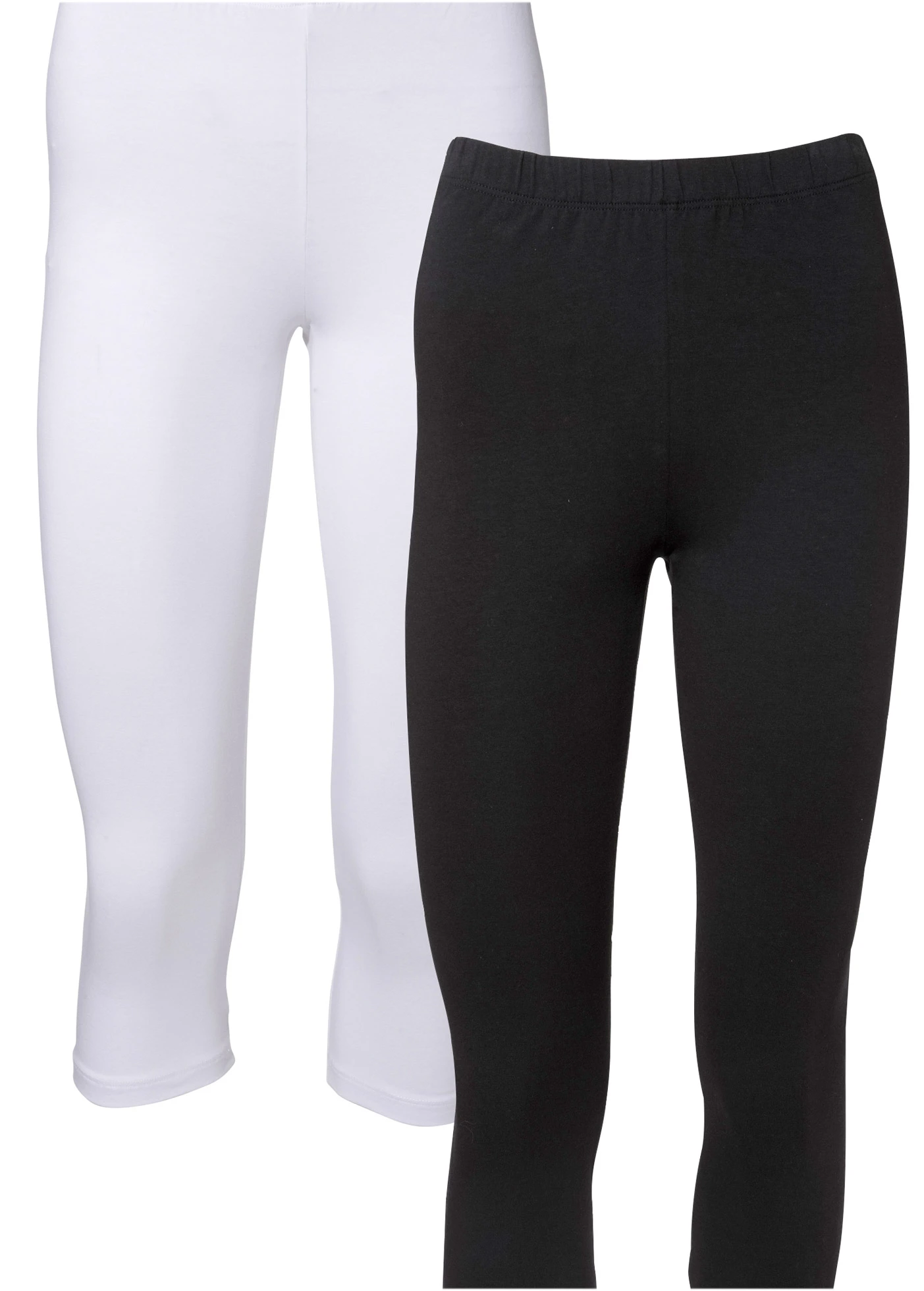 Capri legíny (2 ks v balení) • bílá + černá • bonprix obchod