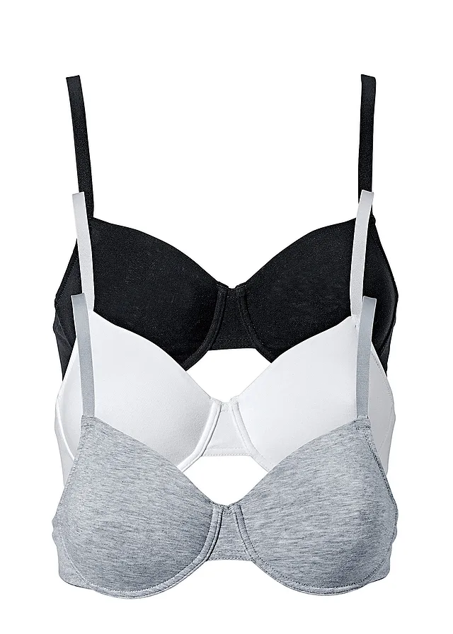 Sutien cu balene, bumbac bio (3buc/pac)