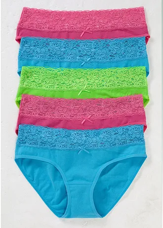 Slip met kant (set van 5)