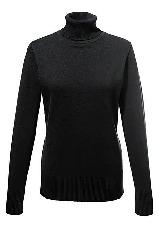 Fijngebreide coltrui, Kleur: zwart