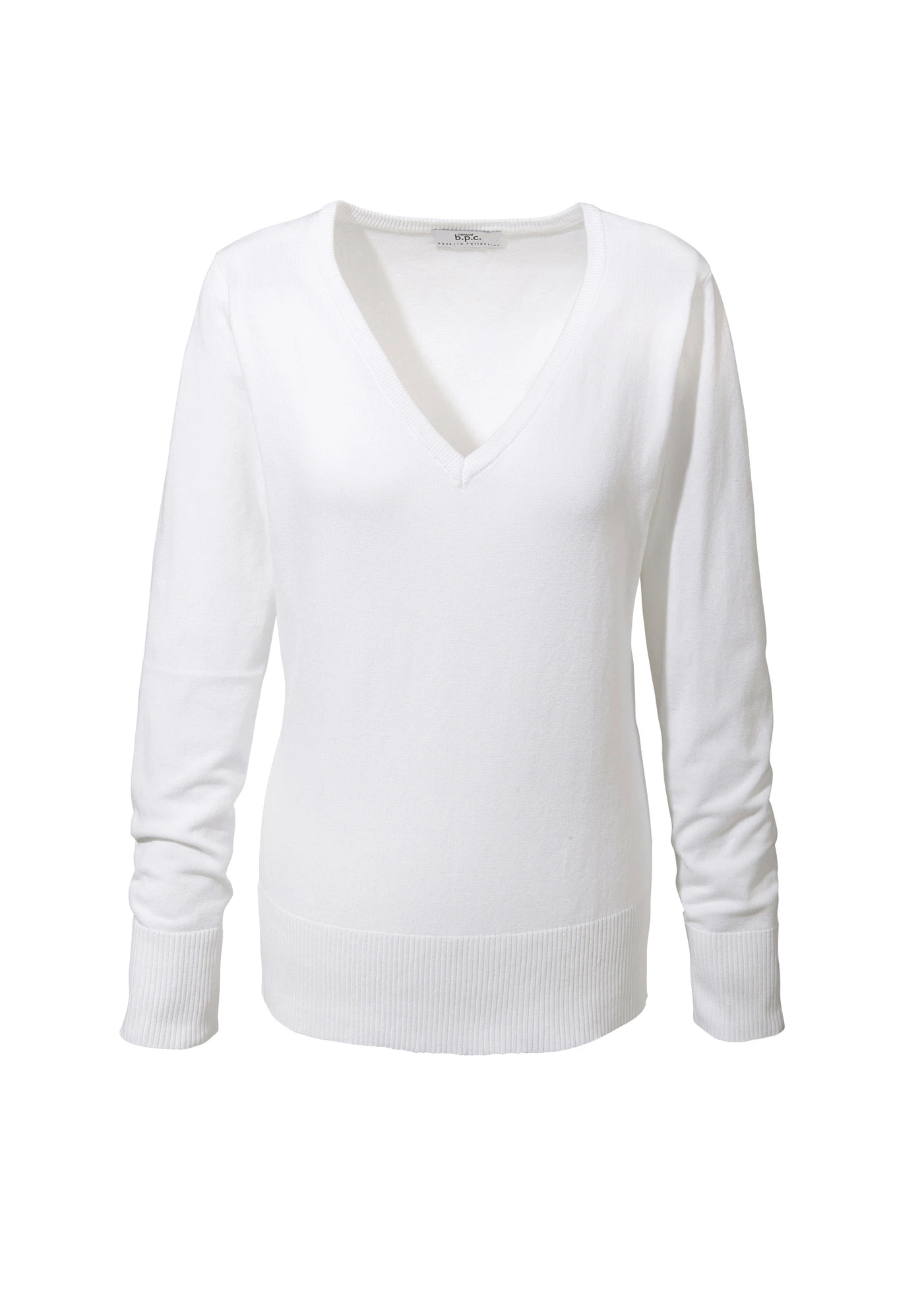 Sweter z cienkiej dzianiny • biały • sklep bonprix