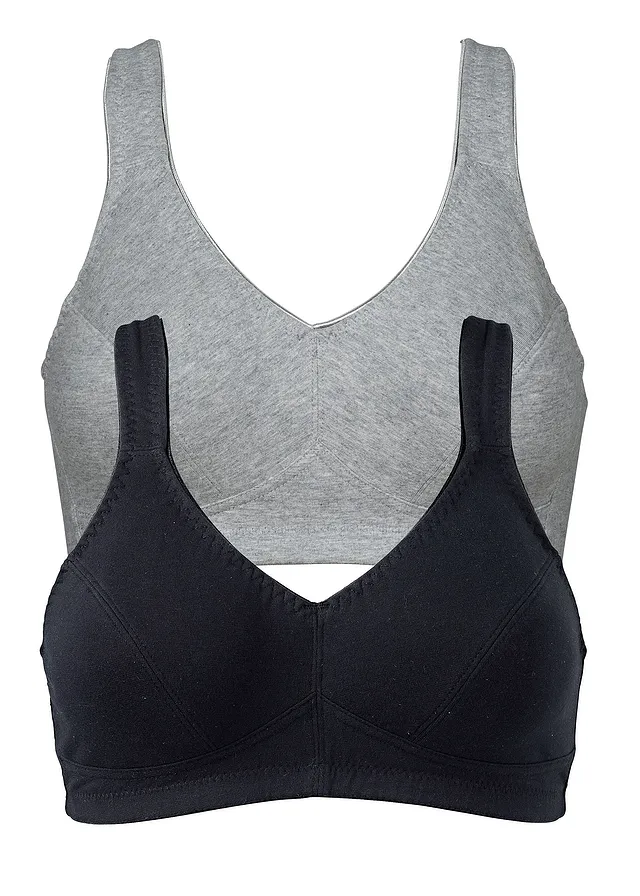 Sutien fără arcuri, cu bumbac organic (2buc.)