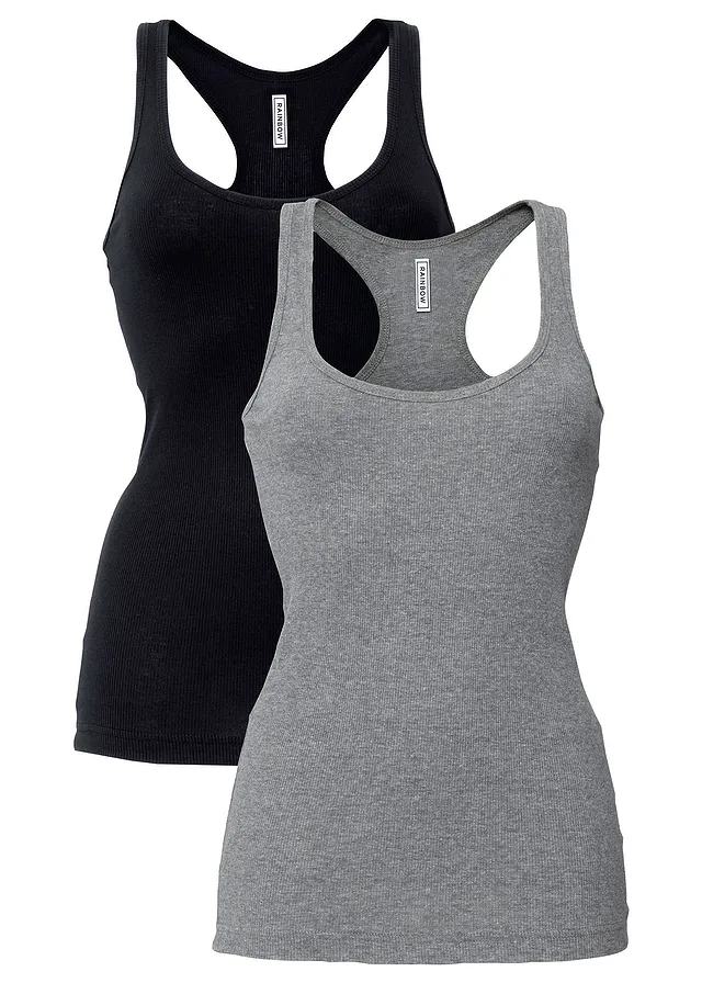 Maiou ripsat din bumbac organic 100% (set/2 buc.)