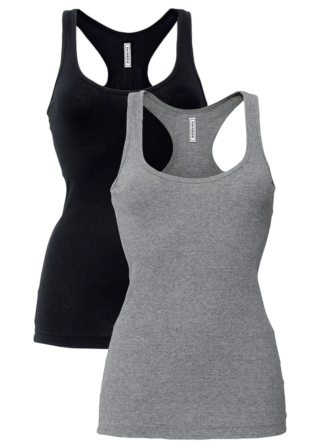 Maiou ripsat din bumbac organic 100% (set/2 buc.)