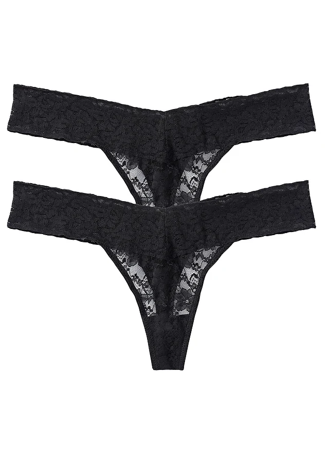 String van kant (set van 2), Kleur: zwart-zwart