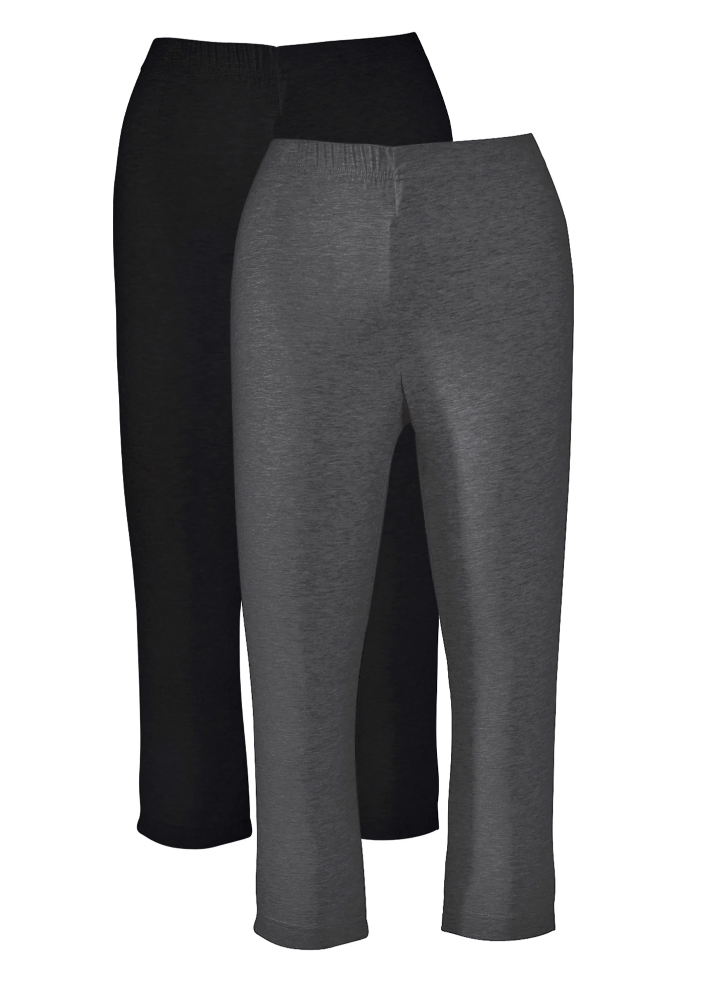 Caprilegging (set van 2) • antraciet gemêleerd+zwart • bonprix online shop