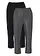 Lot de 2 leggings corsaire, Couleur: anthracite chiné+noir