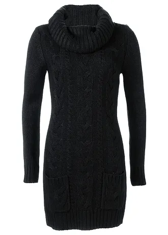 Pletené šaty • černá • bonprix obchod