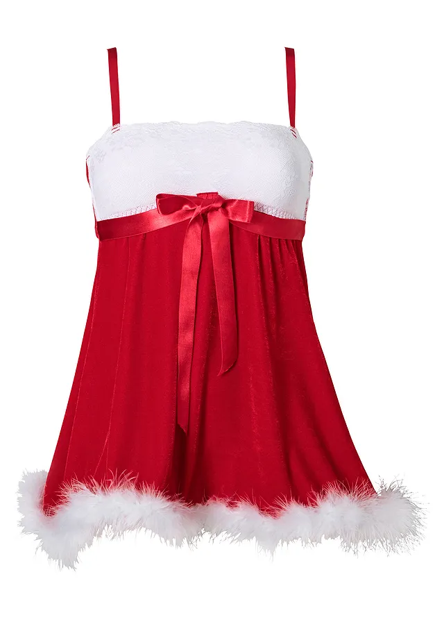 Rochiță babydoll de Crăciun