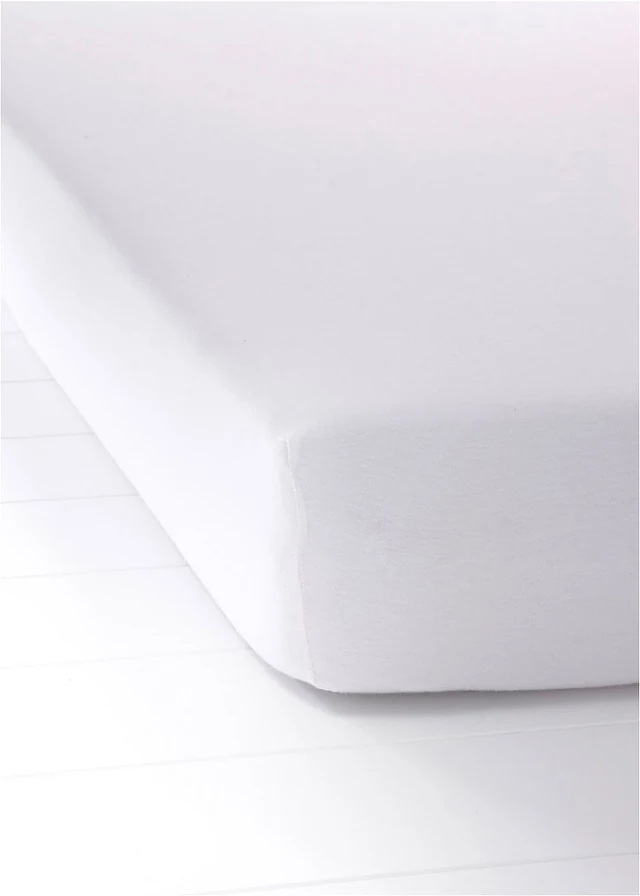 Drap-housse en jersey, Couleur: blanc