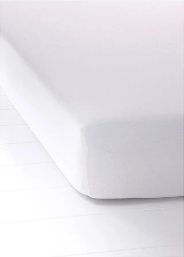 Napínací žerzejové prostěradlo • bílá • bonprix obchod