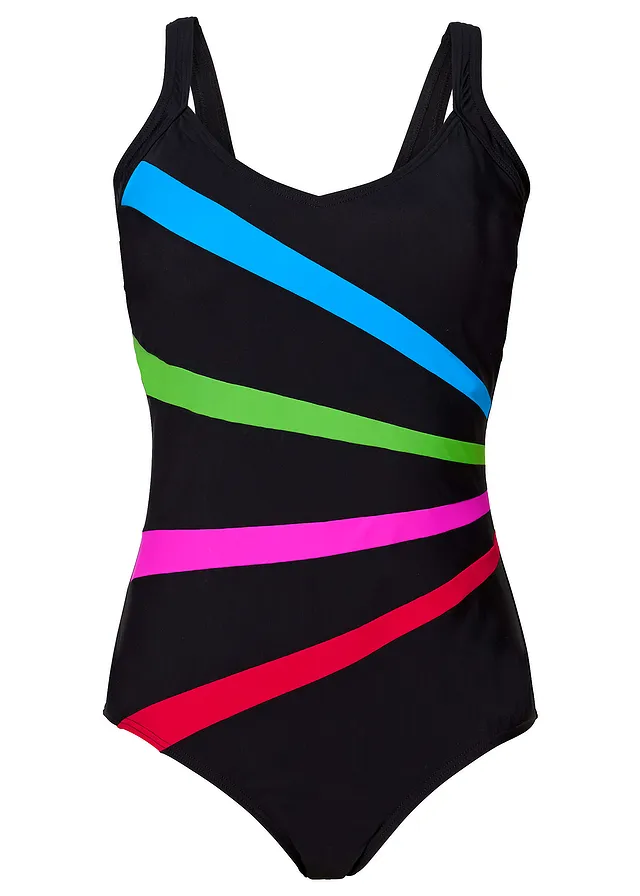 Costum de baie cu efect modelator puternic, cu inserții