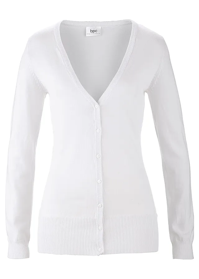 Jachetă din tricot fin cu nasturi