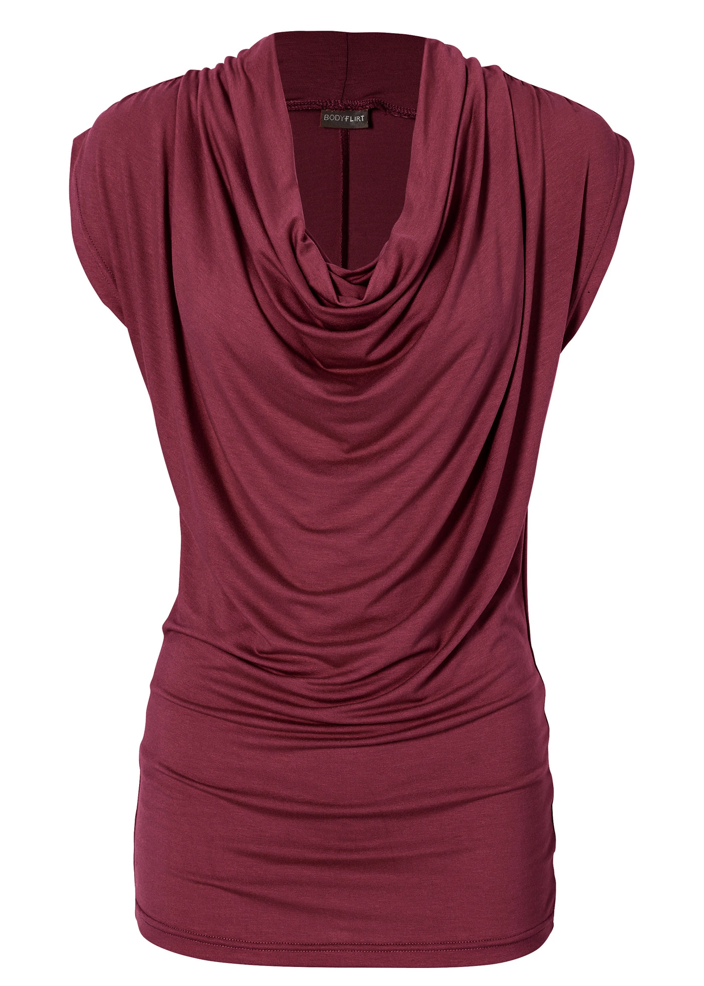 Tričko z viskózové směsi • vínově červená • bonprix obchod