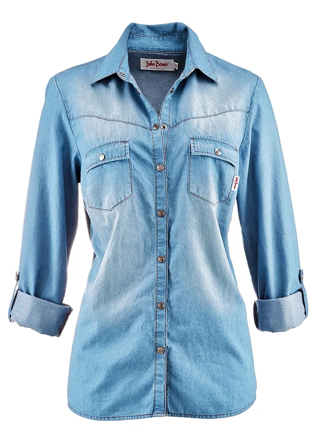 Cămaşă de blug cu capse