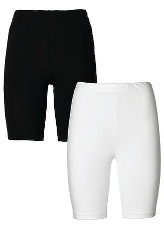 Lot de 2 cyclistes, Couleur: blanc/noir