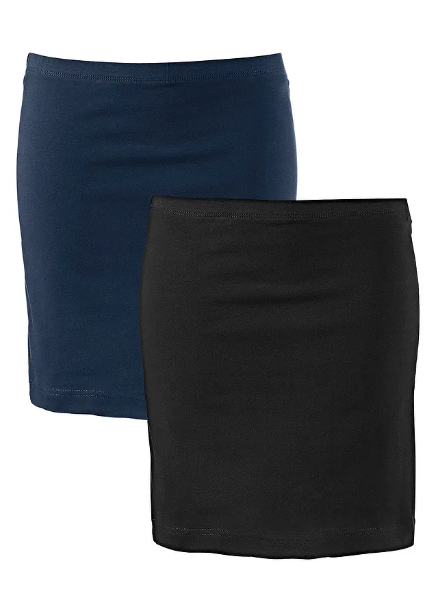Fustă jerse stretch cu bumbac bio (2 buc.)