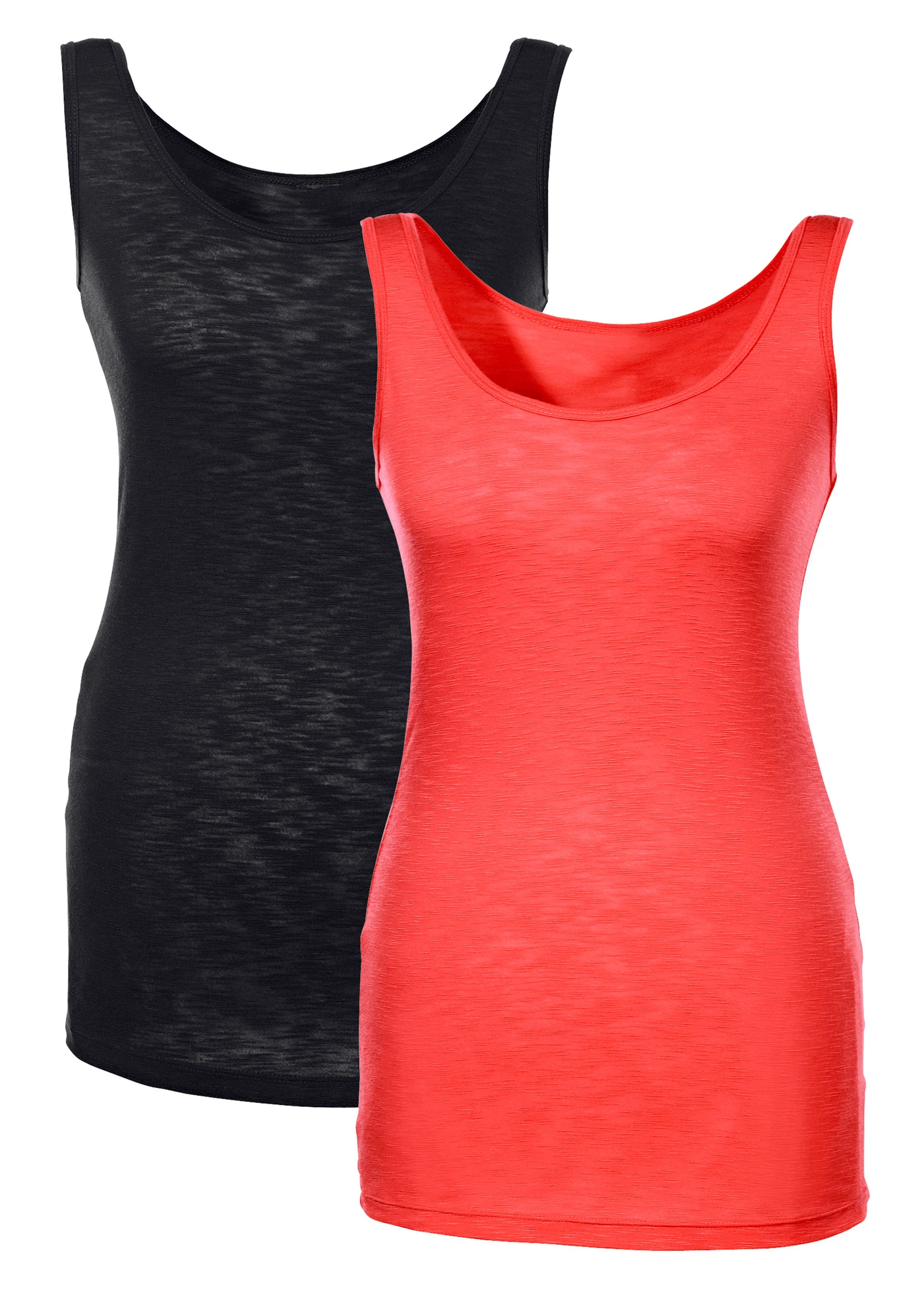 Top (set van 2) • kreeftrood-zwart • bonprix online shop