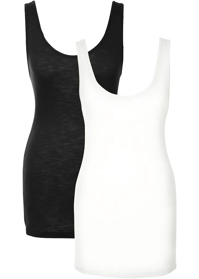 Top (set van 2) • wolwit-zwart • bonprix online shop