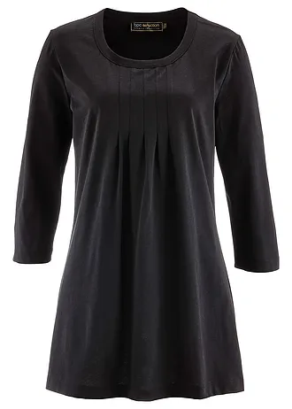 Longshirt van puur katoen • zwart • bonprix online shop