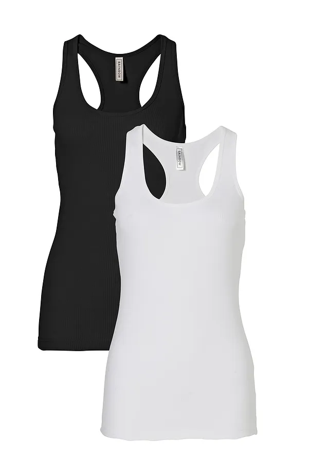 Maiou ripsat din bumbac organic 100% (set/2 buc.)