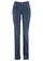 Jean droit taille mi-haute, extensible, Couleur: bleu foncé used