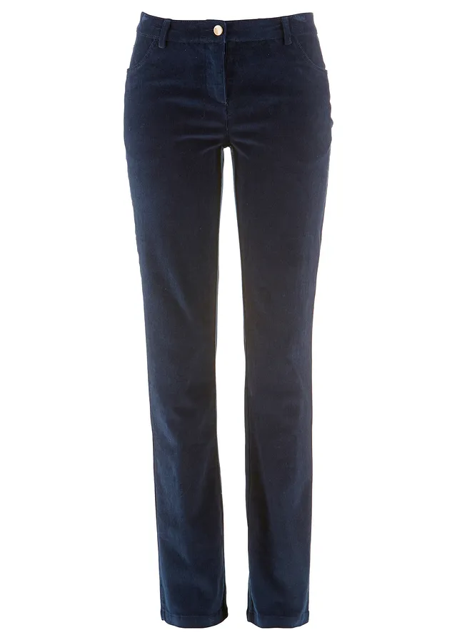 Pantaloni reiați cu stretch, straight