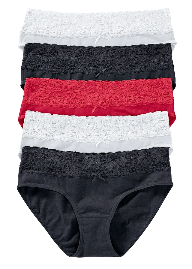 Slip met kant (set van 5)