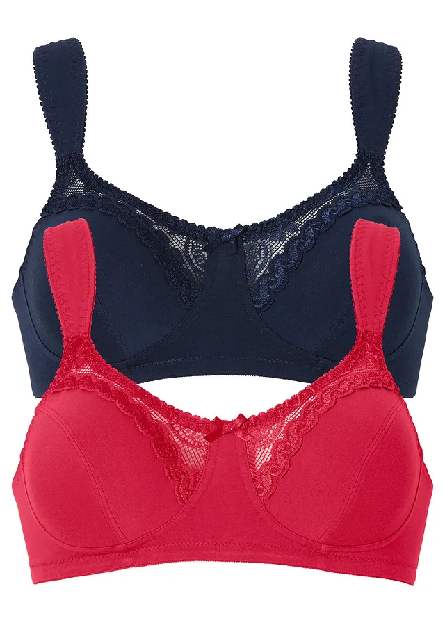 Sutien fără balene, cu bumbac organic fin (2buc.)