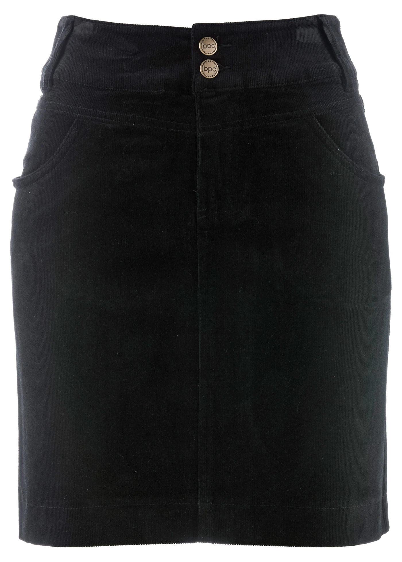 Strečová manšestrová sukně • černá • bonprix obchod