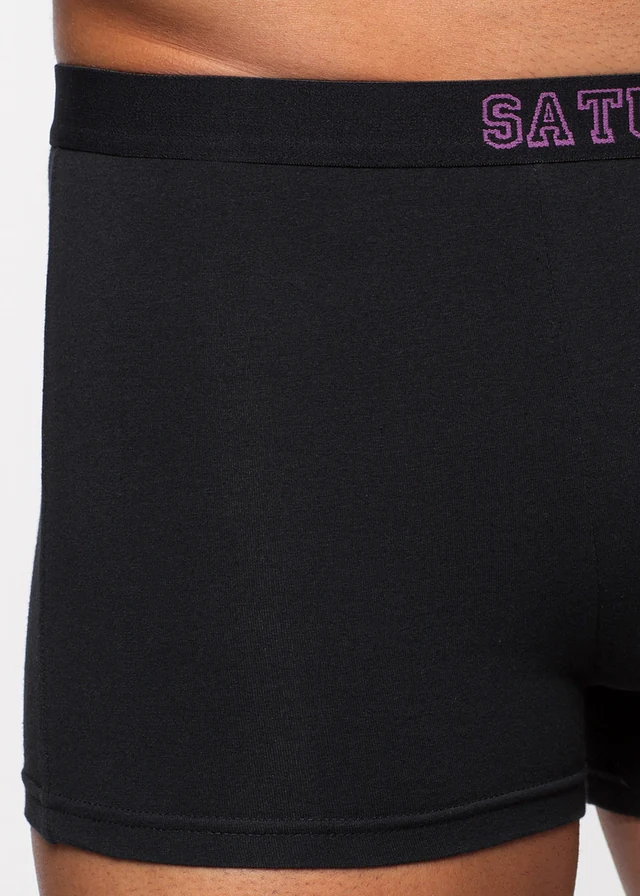 Strakke boxer met katoen (set van 7), Kleur: zwart