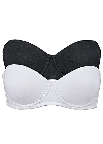 Podprsenka Multiway (2 ks) • biela/cierna • obchod bonprix