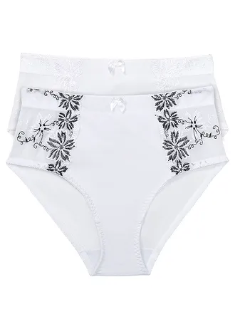 Tvarující kalhotky s jemnou výšivkou (2 ks v balení)