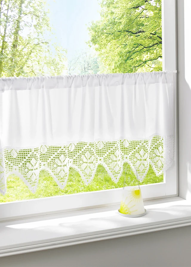 Brise-bise avec bordure crochetée
