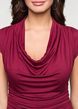 Bluză din mix cu viscoză • bordo • magazin bonprix