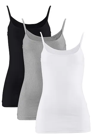 Top na cienkich ramiączkach (3 szt.)