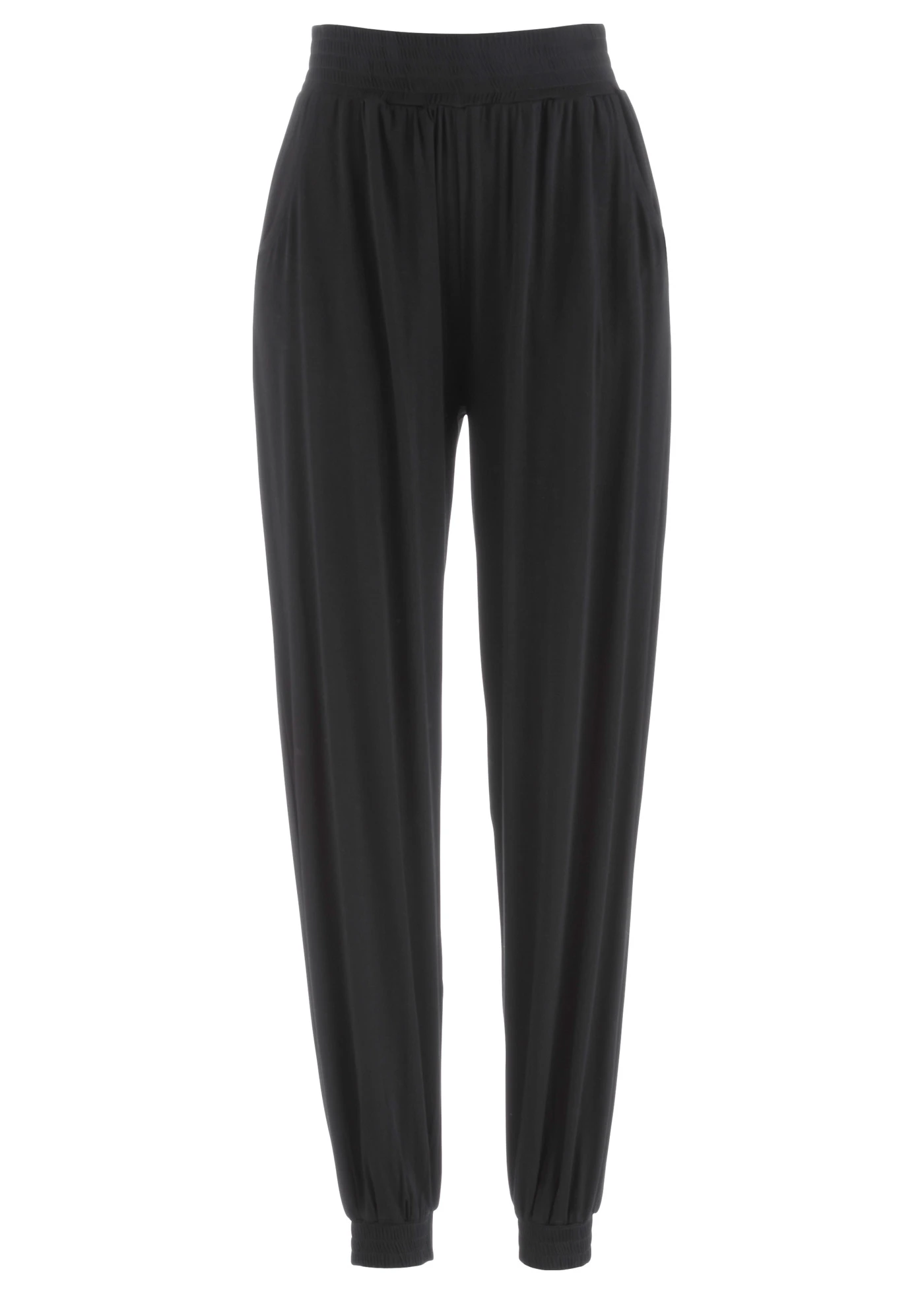 Jersey broek van viscose • zwart • bonprix online shop