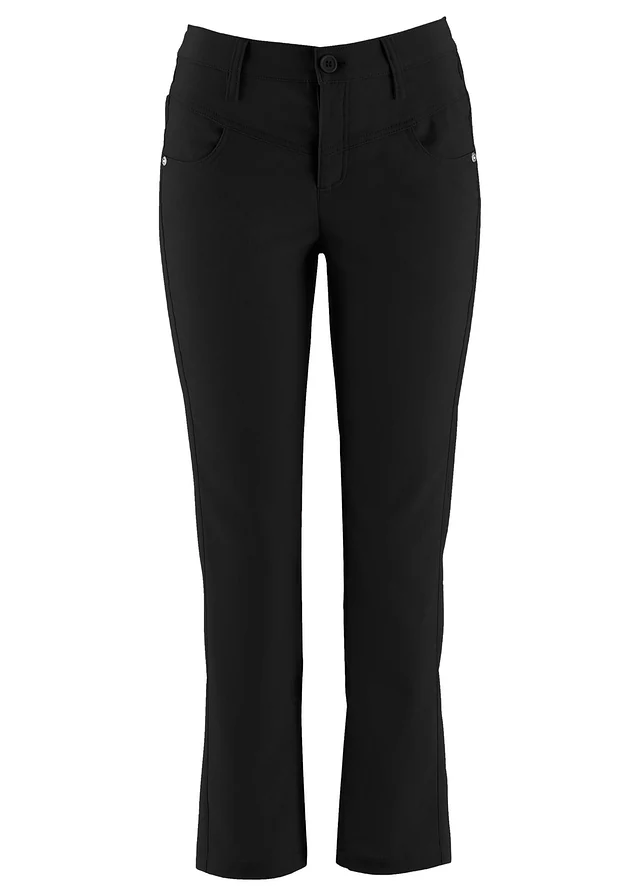 Pantalon 7/8 en bengaline, Couleur: noir
