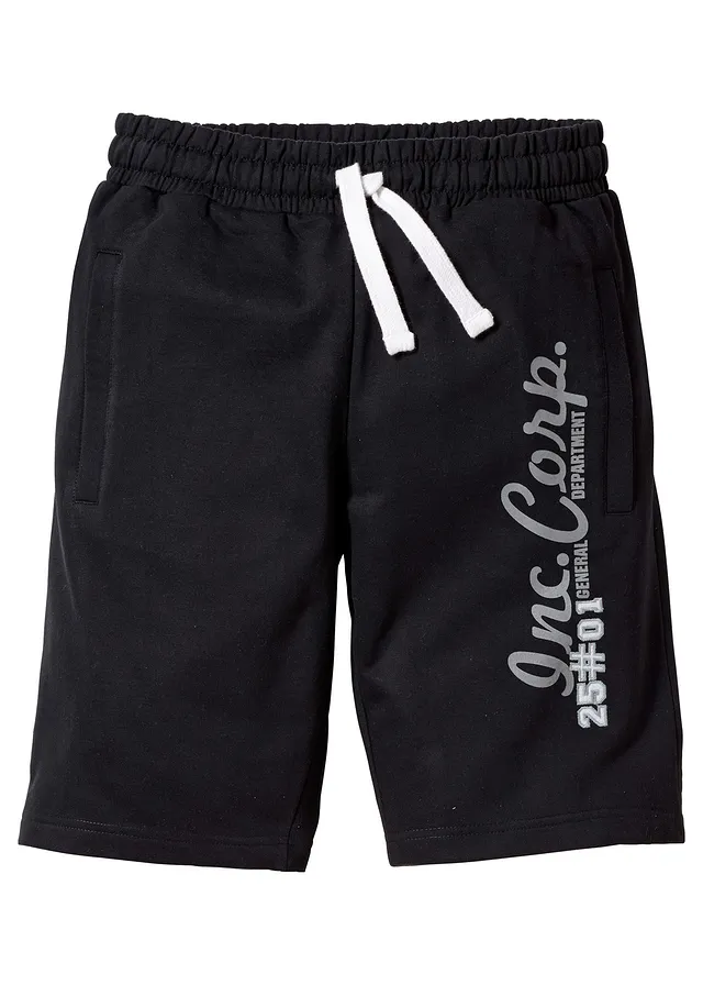 Bermuda sweat 100% coton • noir • Boutique bonprix