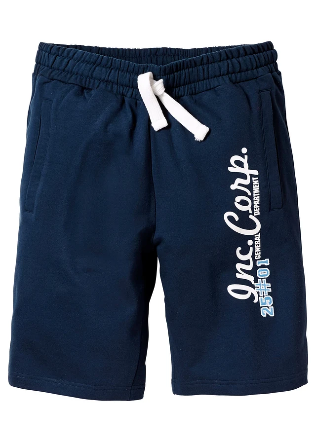 Sweat bermuda regular fit, Kleur: donkerblauw