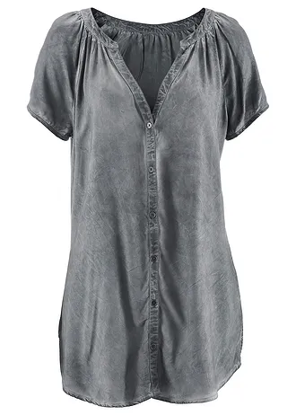 Bavlněná halenka Cold Dyed z udržitelné bavlny, krátký rukáv