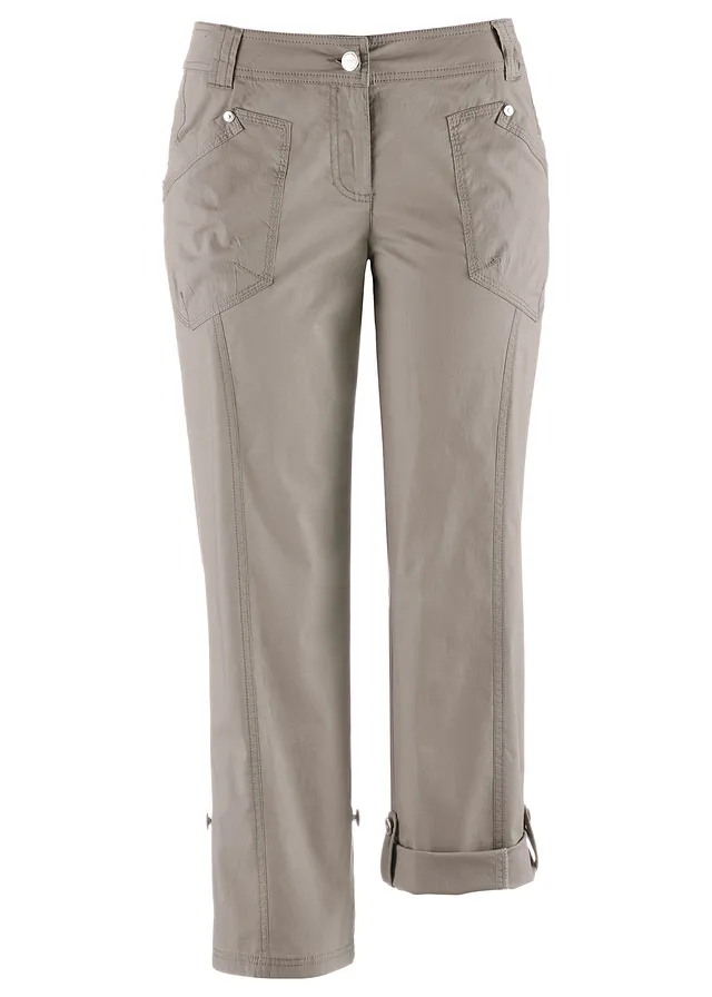 Pantalon extensible cargo 3/4 • grès • Boutique bonprix