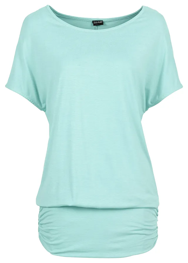 T-shirt z miękkiej mieszanki wiskozy • miętowy pastelowy • sklep bonprix