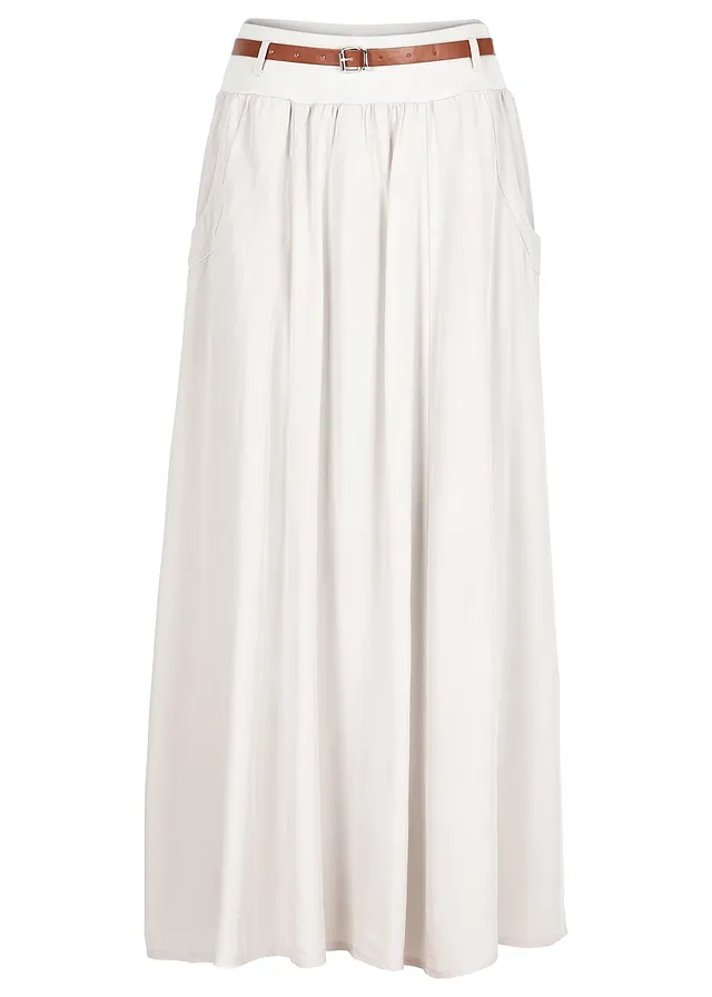 Fustă maxi cu cordon (set/ 2 piese)