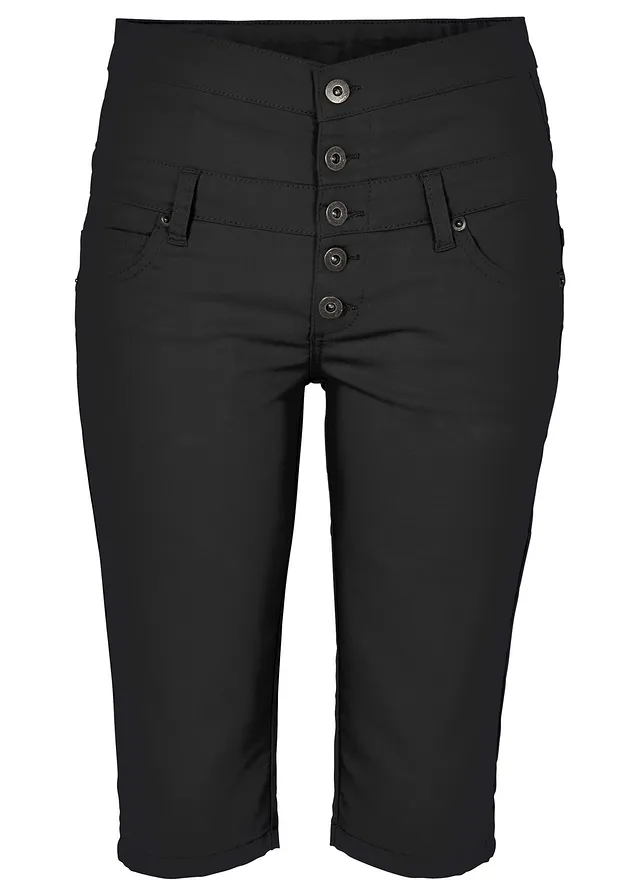 Bermude din material elastic cu bumbac